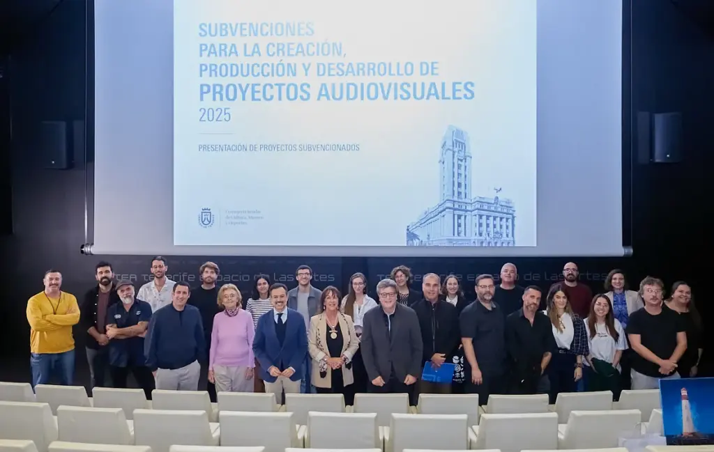 Representantes de los 27 proyectos audiovisuales subvencionados por el Cabildo de Tenerife