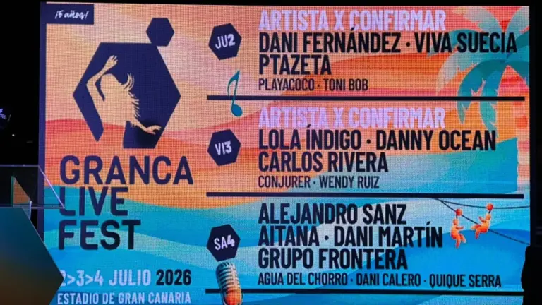Danny Ocean o Ptazeta, entre los nuevos artistas confirmados para el Granca Live Fest 2026