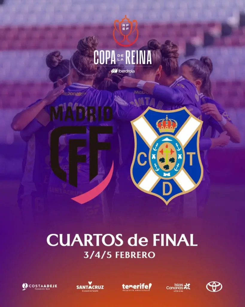 El Costa Adeje Tenerife se enfrentará al Madrid CFF en la Copa de la Reina