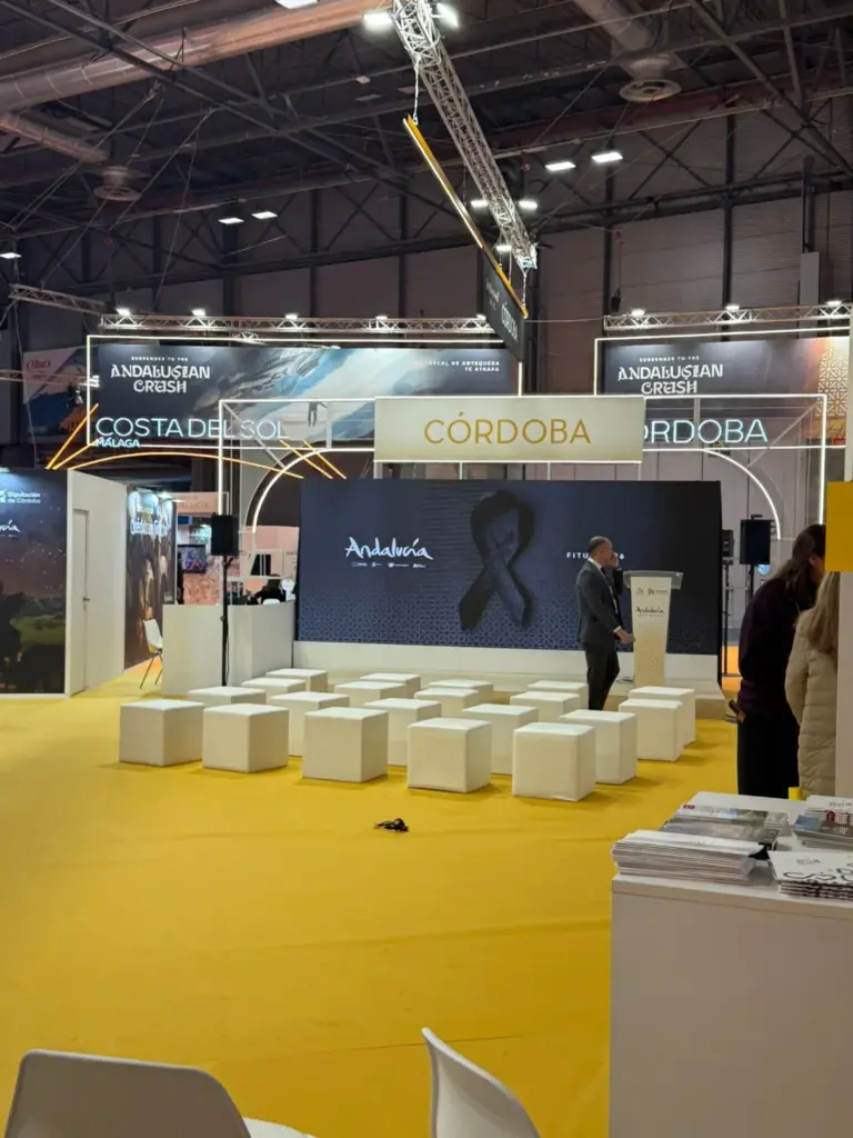 El estand de Córdoba en Fitur ha permanecido vacío, tras el el accidente ferroviario del pasado domingo