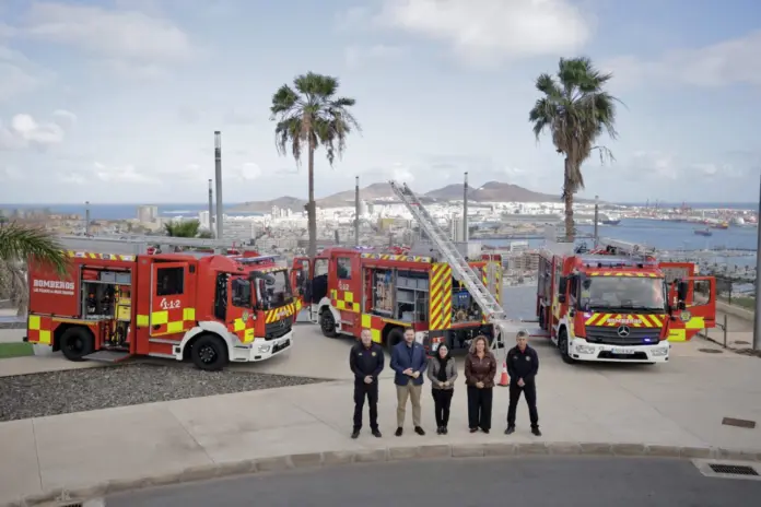 Las Palmas de Gran Canaria refuerza su servicio de Bomberos con tres nuevos vehículos