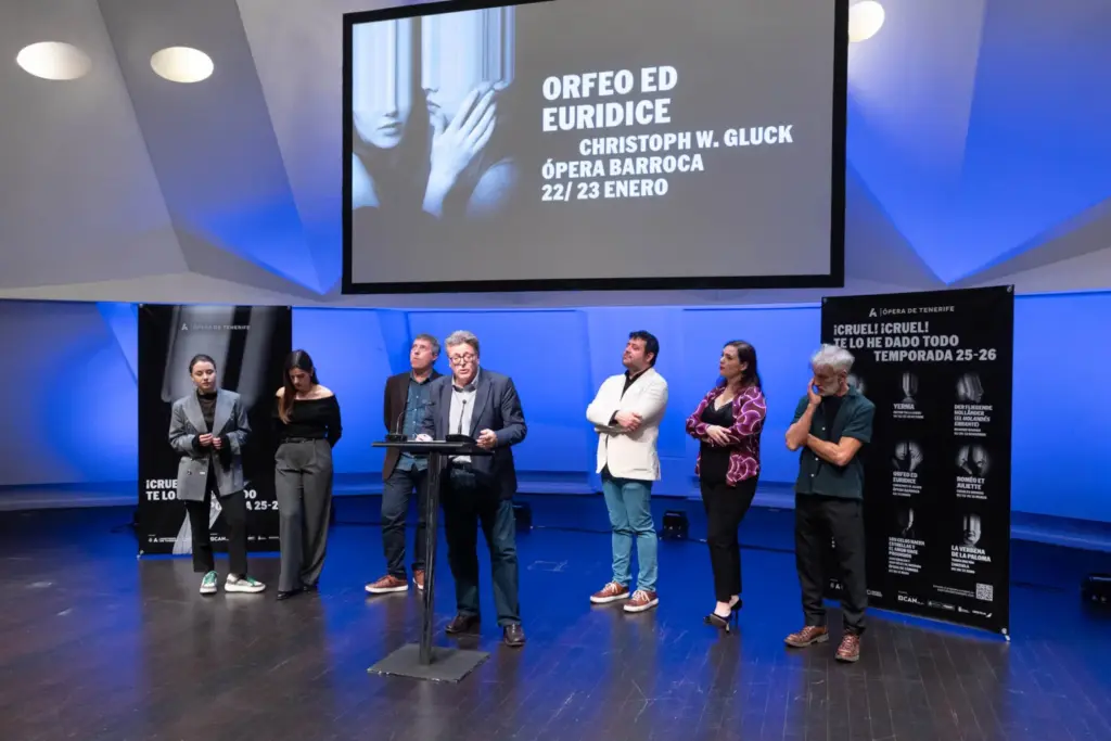 Presentación de la ópera Orfeo Ed Euridice. Imagen cedida por el Cabildo de Tenerife