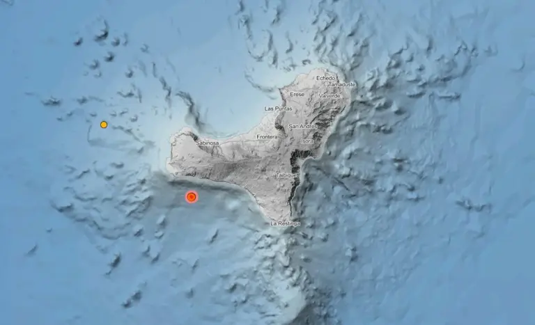El Hierro registra un seísmo de magnitud 3,3 en aguas cercanas a El Pinar