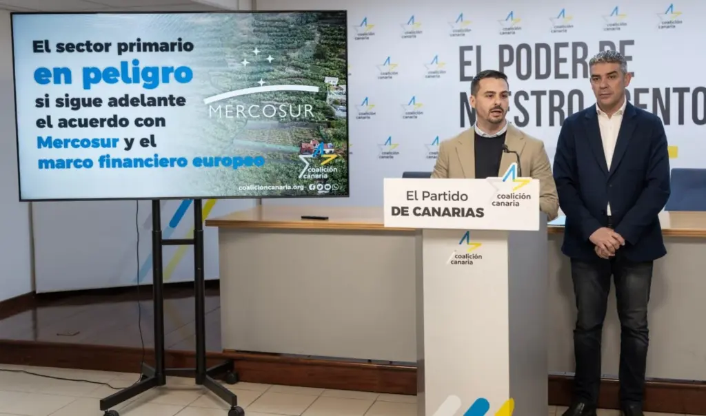 CC anuncia una estrategia en las instituciones canarias y estatales en contra del acuerdo de Mercosur. Imagen cedida por Coalición Canaria.