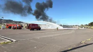 El Aeropuerto de Tenerife Norte simula un accidente aéreo con diez fallecidos y una treintena de pasajeros