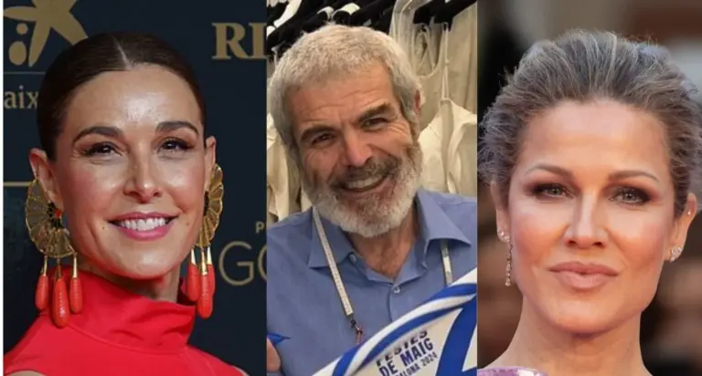 Lorenzo Caprile, Raquel Sánchez Silva y Jaydy Michel, en el jurado de la Reina del Carnaval de Tenerife