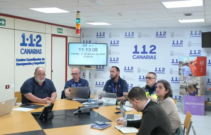 Reunión del Pevolca este viernes, 27 de febrero de 2026. Imagen Gobierno de Canarias