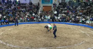 Última agarrada entre Rayco García y Alexander Catarino. Imagen RTVC