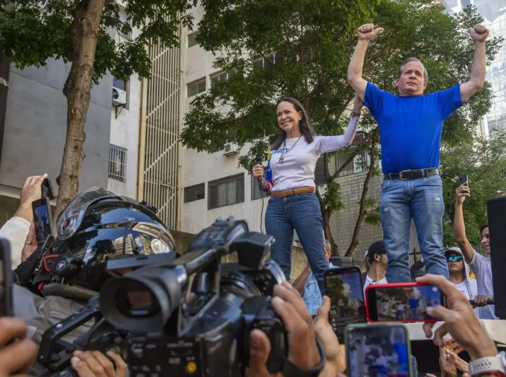 María Corina Machado en una imagen de archivo junto a Juan Pablo Guanipa / Europa Press