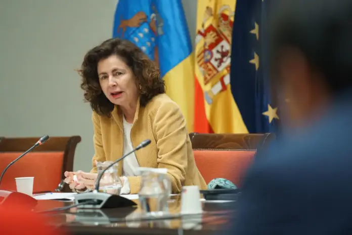 La consejera de Hacienda y Relaciones con la Unión Europea del Gobierno de Canarias, Matilde Asián, en una fotografía de archivo durante una comparecencia en comisión parlamentaria. EFE/Ramón de la Rocha