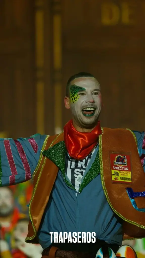 Murguero de Trapaseros en la final de murgas de Santa Cruz de Tenerife