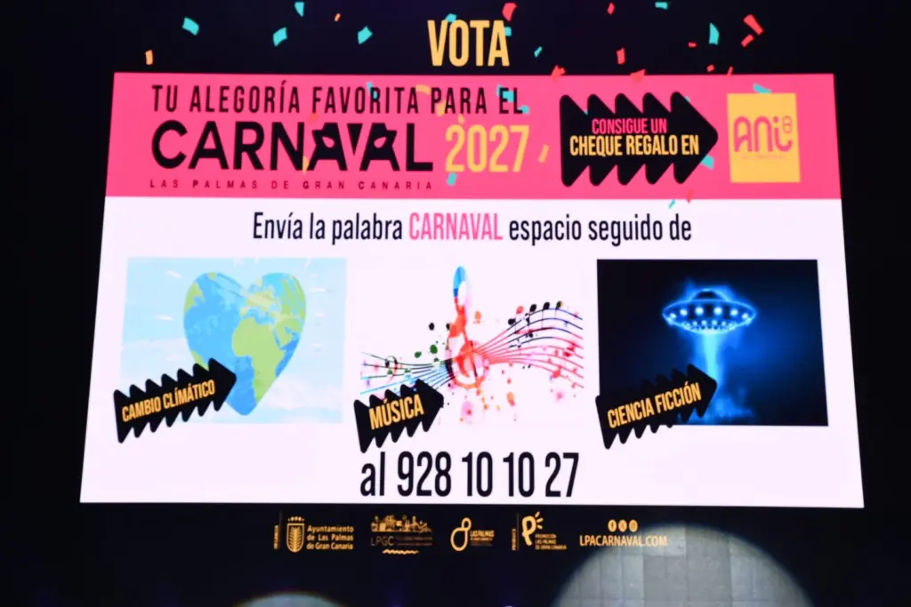 Las tres opciones se anunciaron anoche en la plaza de Canarias por el concejal de Carnaval, Héctor Alemán, como cierre a la jornada de Carnaval de Día