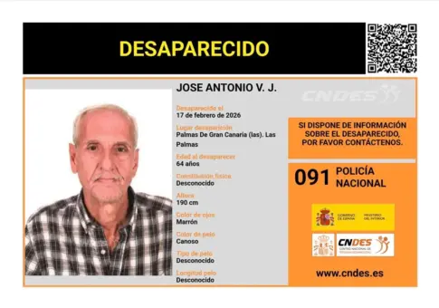 Desaparece un hombre de 64 años en Las Palmas de Gran Canaria y la Policía pide colaboración ciudadana
