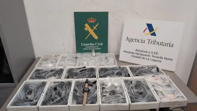 Detienen a un hombre en el Aeropuerto Tenerife Norte con 241 relojes falsificados