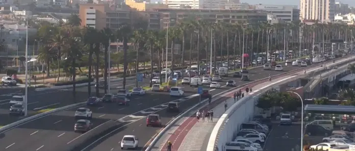 Imagen de la Avenida Marítima tras el accidente