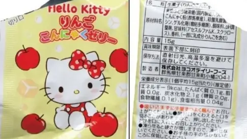Alerta por riesgo de asfixia por unas gominolas de Hello Kitty