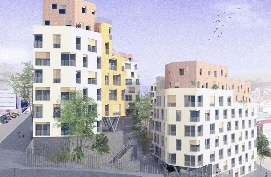 Infografía de cómo serán las 226 viviendas de Cuevas Blancas