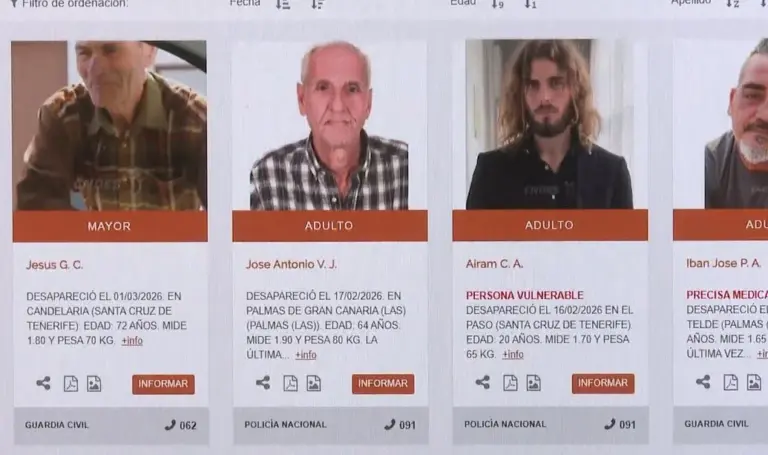 Canarias lidera las desapariciones sin causa aparente en España