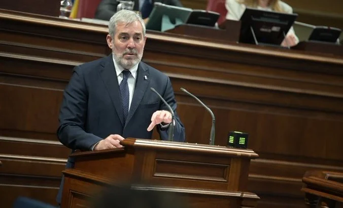 Fernando Clavijo, presidente de Canarias, durante el Debate sobre el Estado de la Nacionalidad. Imagen Presidencia del Gobierno