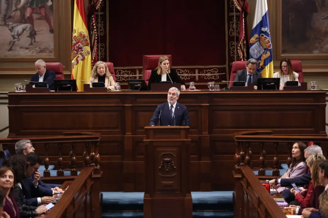 Debate sobre el Estado de la Nacionalidad Canarias. Imagen Parlamento de Canarias