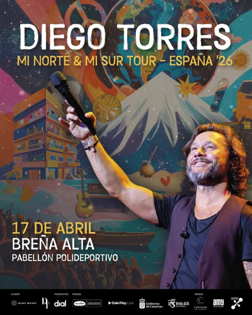 El cantante Diego Torres ofrece en La Palma el único concierto previsto en Canarias dentro de su gira española ‘Mi Norte & Mi Sur’