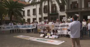 Huelga de médicos por un nuevo Estatuto Marco. Imagen RTVC