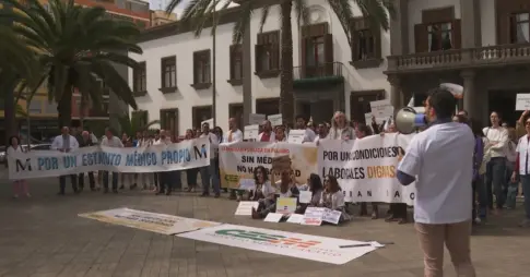 El seguimiento de la huelga de médicos en Canarias es del 12,35 %