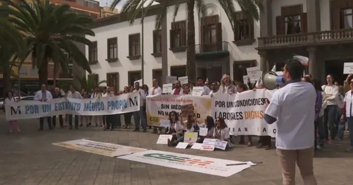 Huelga de médicos por un nuevo Estatuto Marco. Imagen RTVC