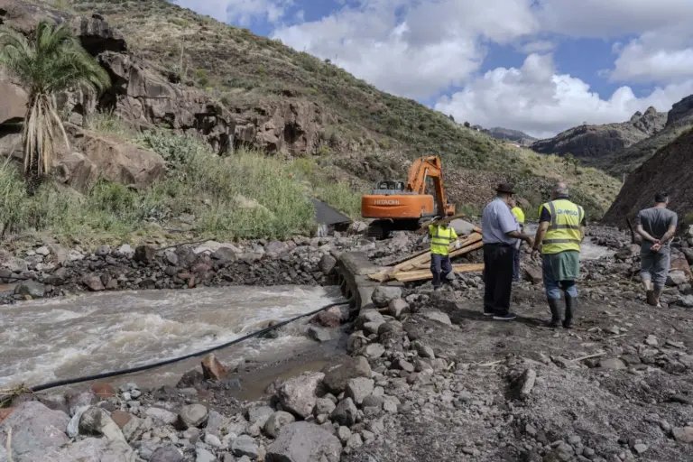 La borrasca ‘Therese’ reabre el debate sobre el proyecto Chira-Soria tras las incidencias en el barranco de Arguineguín