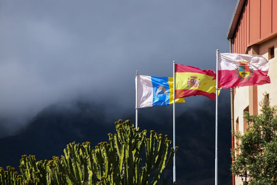 El paso de la borrasca 'Therese' ha dejado lluvias y nevadas en cumbres de La Palma. Imagen EFE