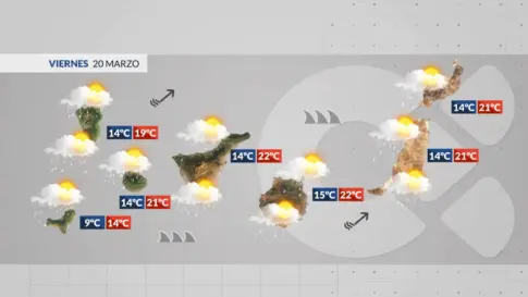 El tiempo en Canarias | Los frentes más activos de ‘Therese’ llegarán en las próximas madrugadas
