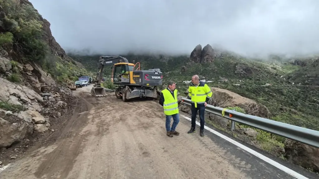 El Cabildo de Gran Canaria activa obras de emergencia en carreteras dañadas por la borrasca ‘Therese’