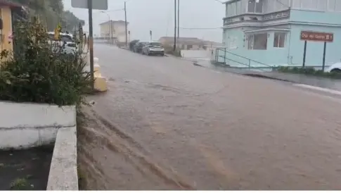 Fuertes precipitaciones en el área metropolitana de Tenerife