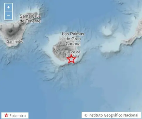 Un nuevo movimiento sísmico en Gran Canaria se suma a los registrados estos días en El Hierro y Tenerife