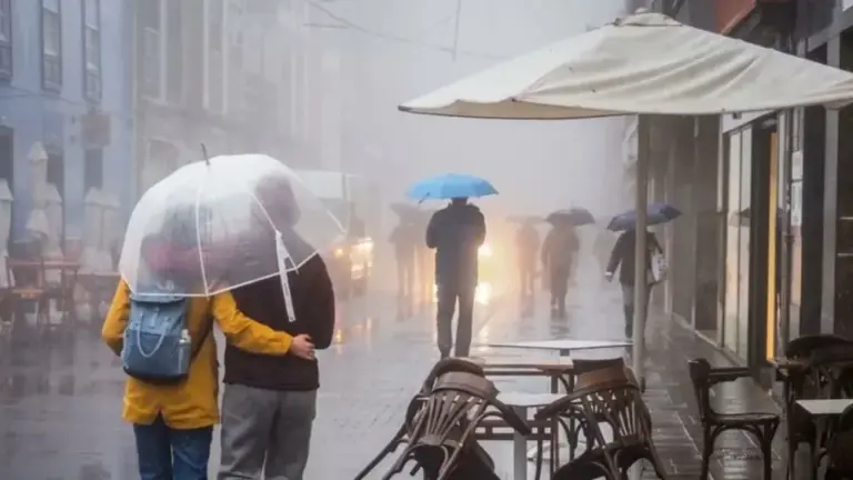 Las lluvias ponen este jueves en riesgo a parte de Canarias