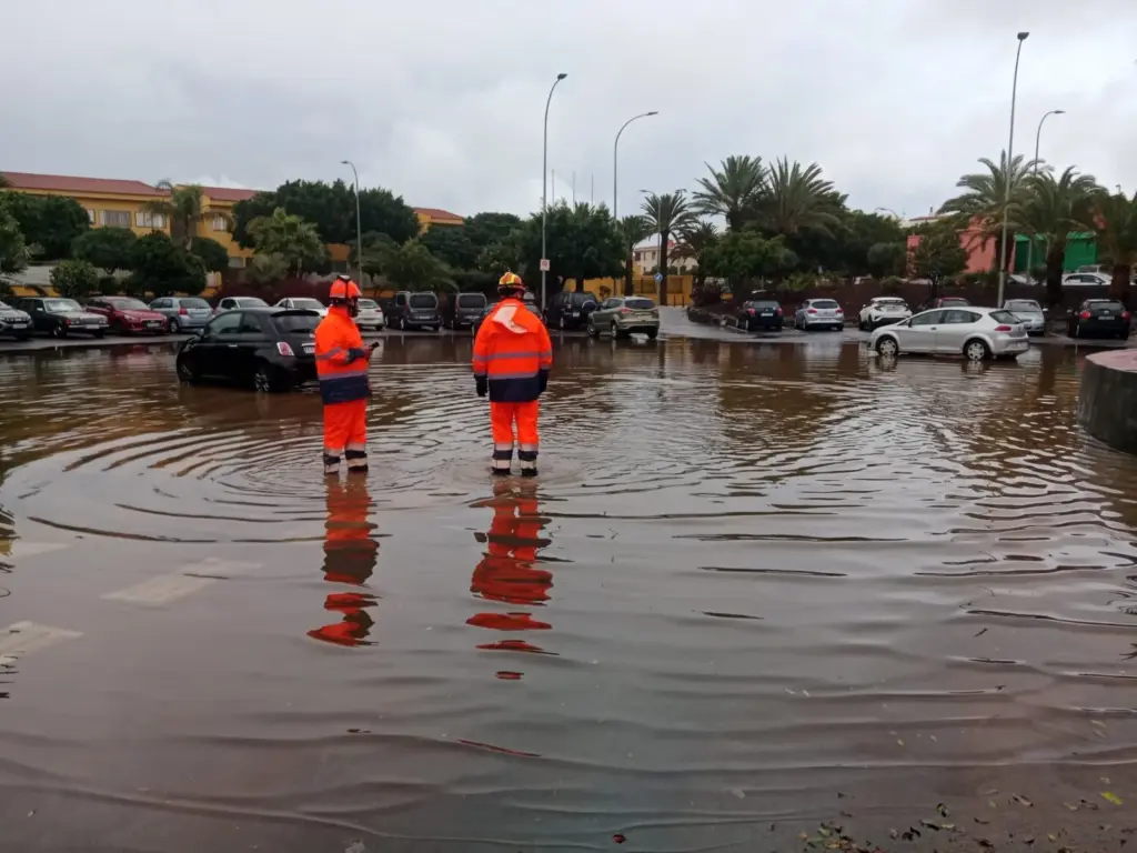 Zonas inundadas en Vecindario, Gran Canaria. Imagen Ayuntamiento de Santa Lucía de Tirajana