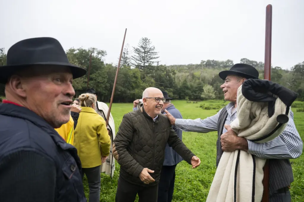 El presidente saluda a los pastores en Osorio