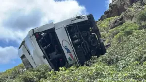 Accidente guagua en La Gomera