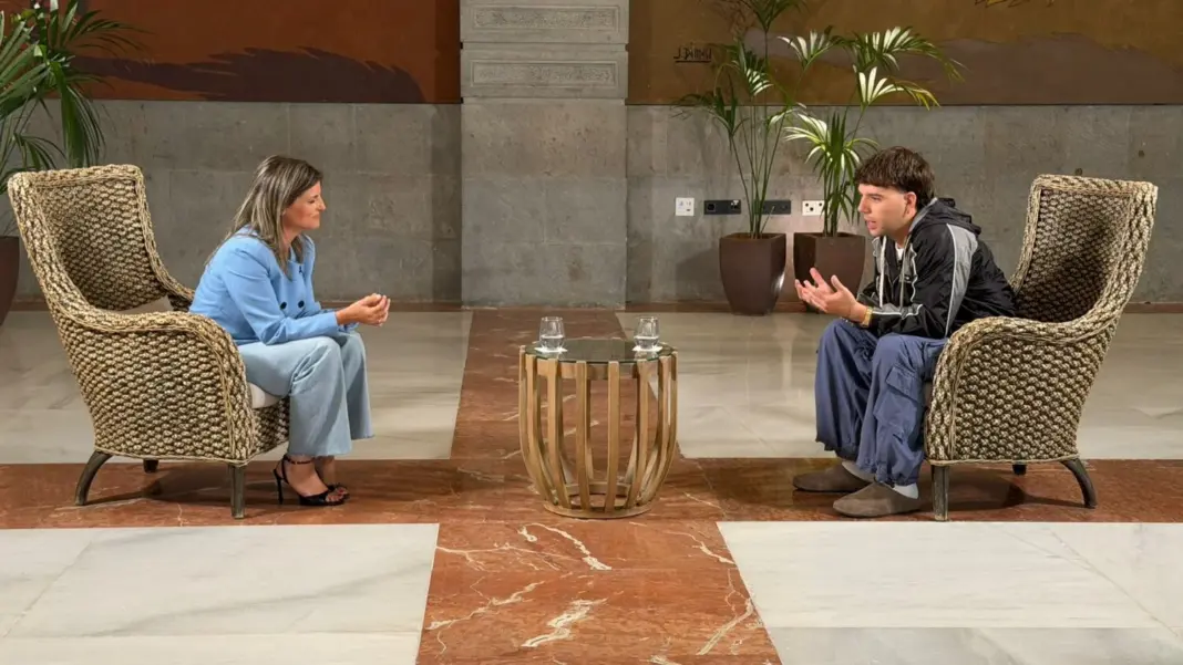 Entrevista a Quevedo en Televisión Canaria. Imagen RTVC