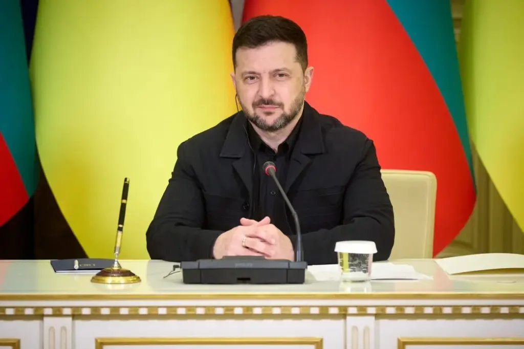 El presidente ucraniano, Volodimir Zelenski, durante una reciente rueda de prensa en Kiev. - Europa Press/Contacto/PRESIDENT OF UKRAINE