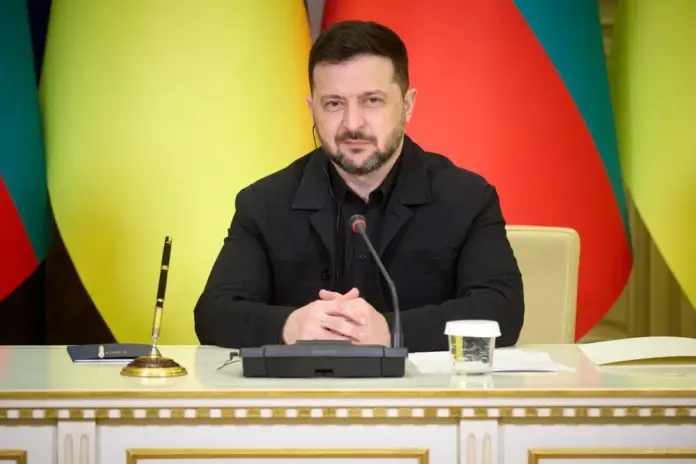 El presidente ucraniano, Volodimir Zelenski, durante una reciente rueda de prensa en Kiev. - Europa Press/Contacto/PRESIDENT OF UKRAINE