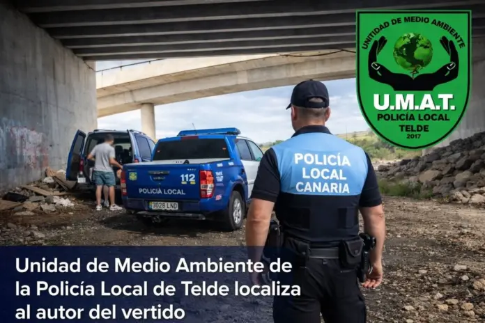 Agentes de la Unidad de Medio Ambienta de la Policía Local de Telde localizan al autor de un vertido - AYUNTAMIENTO DE TELDE