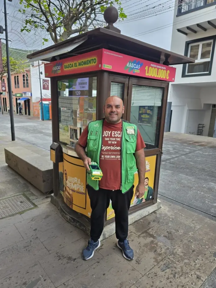 Vendedor del puesto de Tegueste que ha concedido un 'sueldazo' de 5.000 euros al mes durante 20 años - ONCE