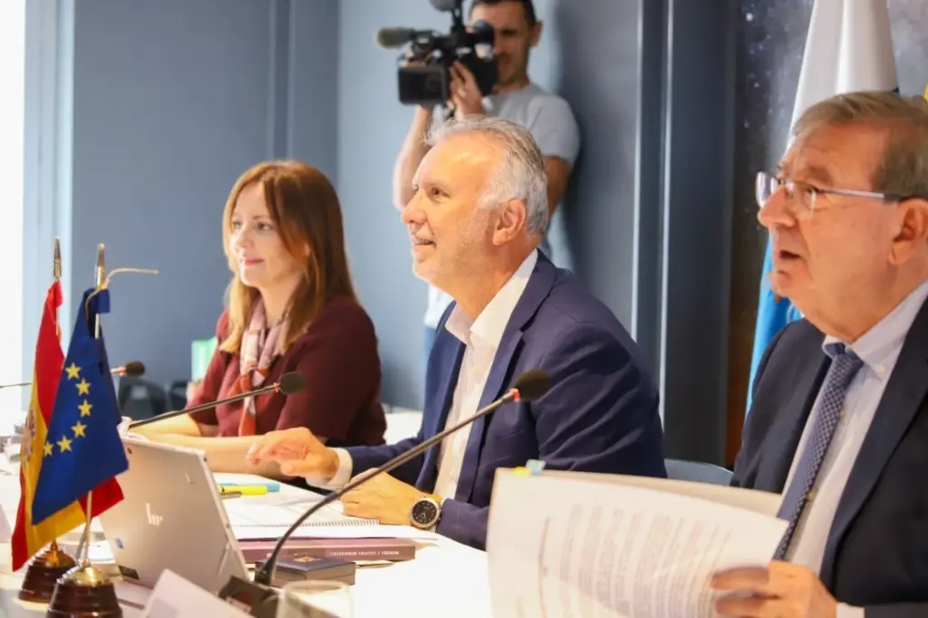 El ministro Ángel Víctor Torres durante el Consejo Territorial de la Memoria, celebrado en La Palma - MINISTERIO DE POLÍTICA TERRITORIAL