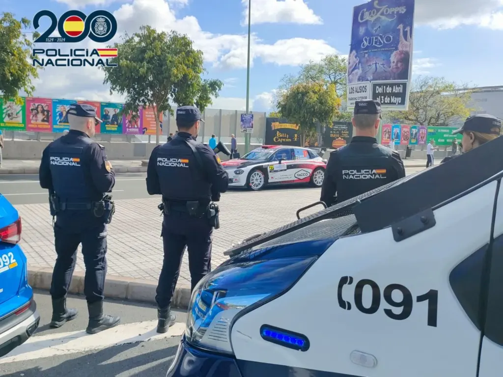 Despliegue policial por el Rally Islas Canarias. Imagen Policía Nacional