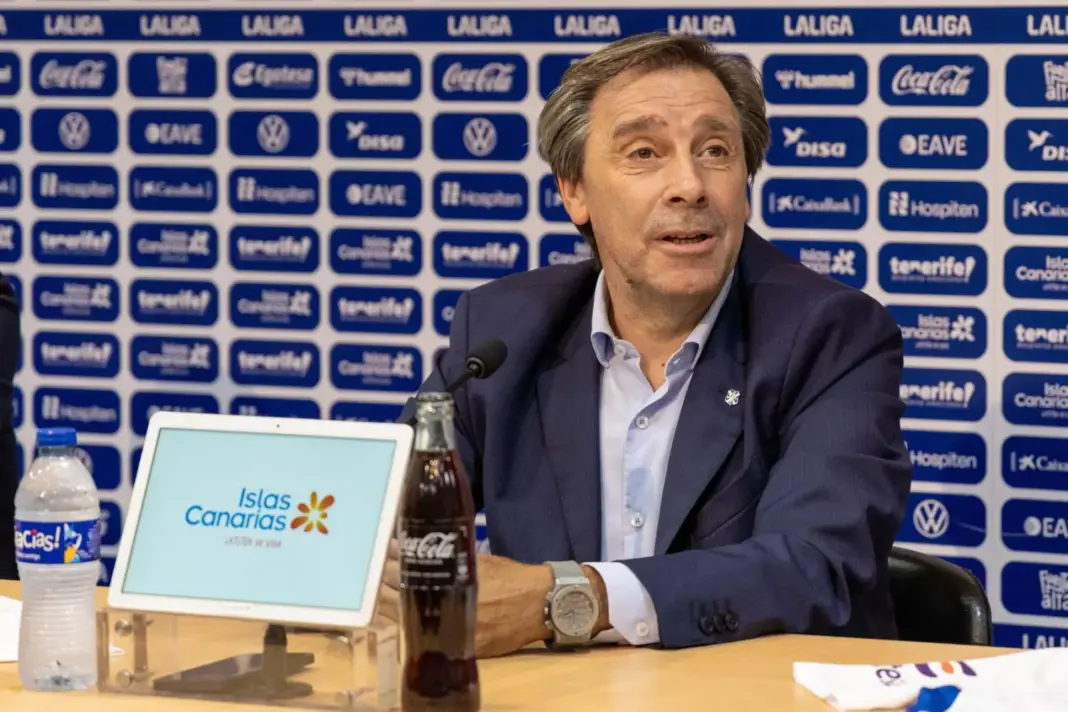 El presidente del CD Tenerife, Felipe Miñambres. Imagen CD Tenerife