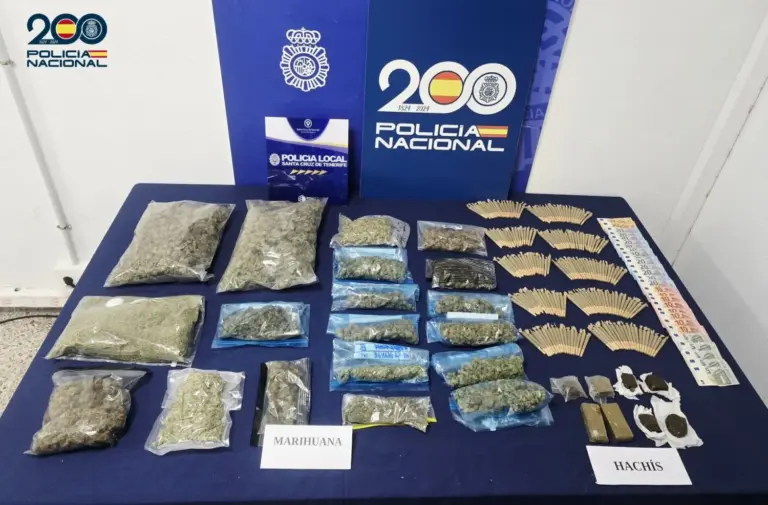 Desmantelado un punto de venta de drogas en pleno centro de Santa Cruz de Tenerife