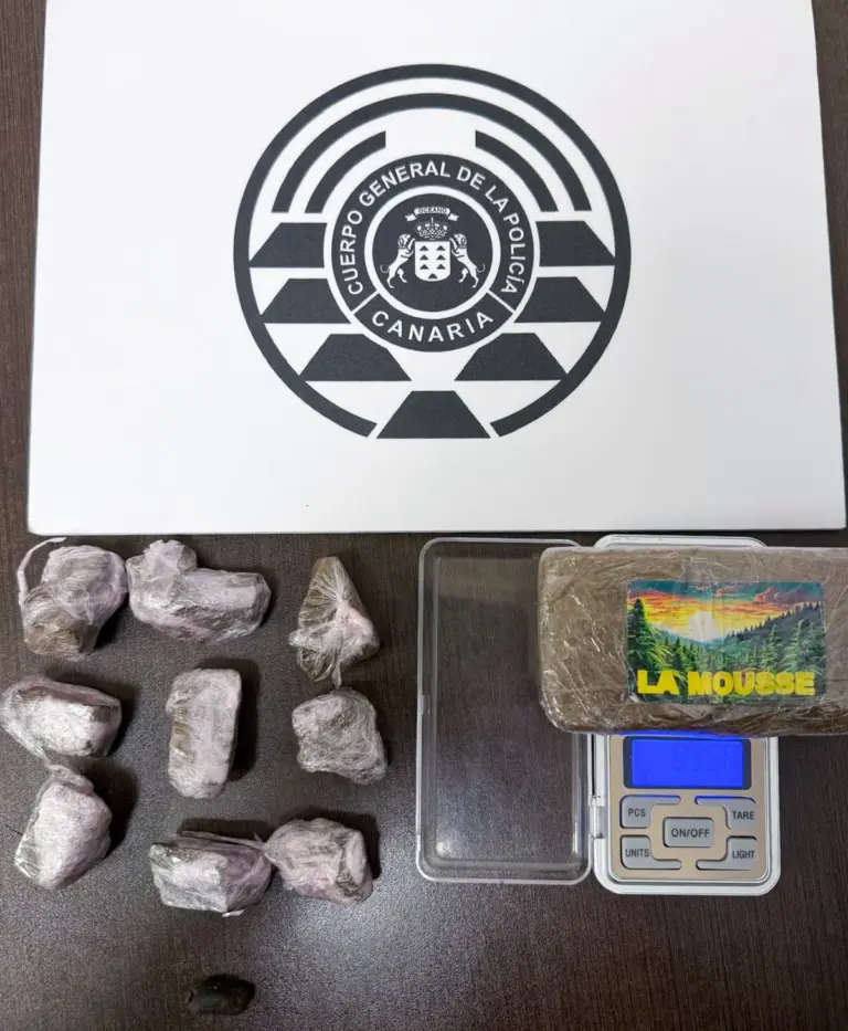 Detienen a un hombre con 183 gramos de hachís en el sur de Tenerife