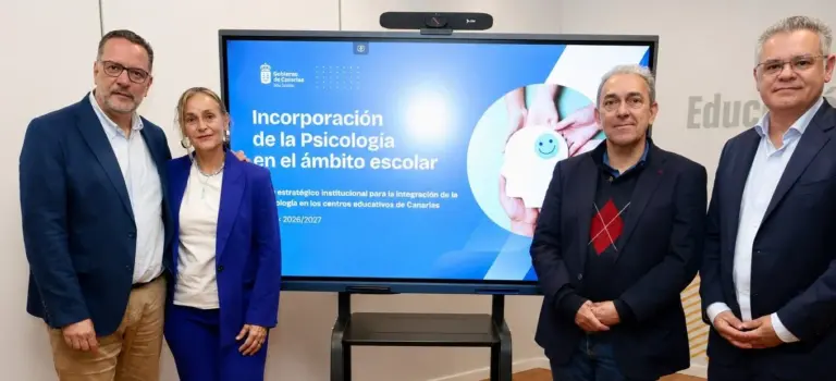 Educación presenta el plan para incorporar la psicología en los centros canarios a partir del curso 2026/2027