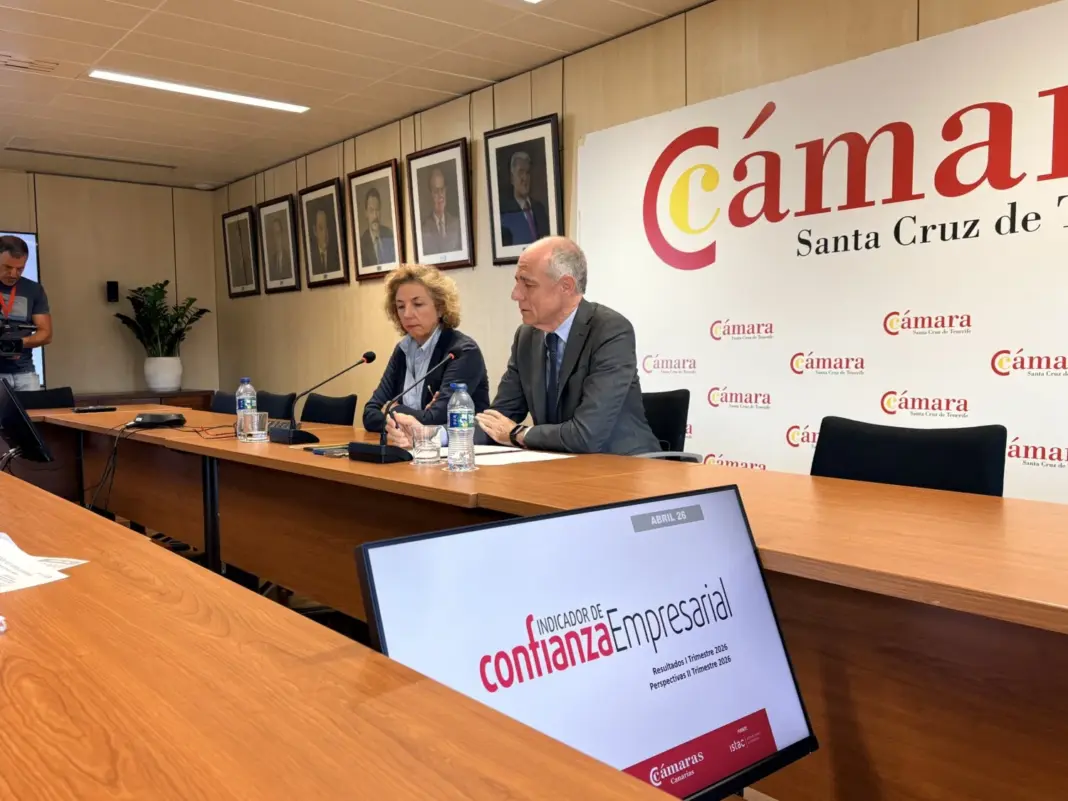 Presentación del Indicador de Confianza Empresarial (ICE) del segundo trimestre de 2026 en la Cámara de Comercio, Industria, Servicios y Navegación de Santa Cruz de Tenerife. Imagen cedida